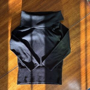 Jones New York Textured Black Knit Top